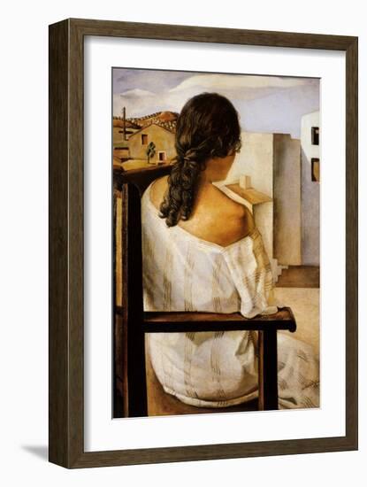 Muchacha de Espalda-Salvador Dalí-Framed Art Print