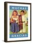 Muchas Gracias, Mexican Children-null-Framed Art Print