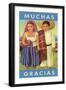 Muchas Gracias, Mexican Children-null-Framed Art Print