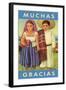 Muchas Gracias, Mexican Children-null-Framed Art Print