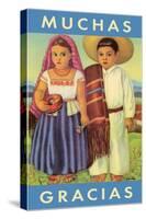 Muchas Gracias, Mexican Children-null-Stretched Canvas
