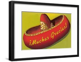 Muchas Gracias, Sombrero-null-Framed Art Print