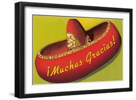 Muchas Gracias, Sombrero-null-Framed Art Print