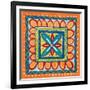 Mucho Caliente IX Orange-Farida Zaman-Framed Art Print