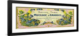 Mucilage D' Amandes Soap Label - Paris, France-Lantern Press-Framed Premium Giclee Print