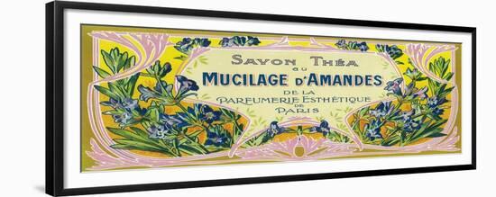 Mucilage D' Amandes Soap Label - Paris, France-Lantern Press-Framed Premium Giclee Print