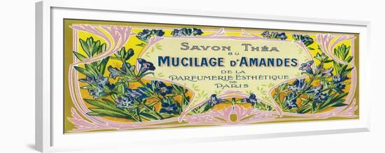 Mucilage D' Amandes Soap Label - Paris, France-Lantern Press-Framed Premium Giclee Print