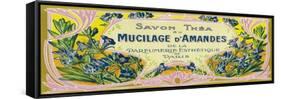 Mucilage D' Amandes Soap Label - Paris, France-Lantern Press-Framed Stretched Canvas