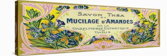 Mucilage D' Amandes Soap Label - Paris, France-Lantern Press-Stretched Canvas