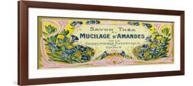 Mucilage D' Amandes Soap Label - Paris, France-Lantern Press-Framed Art Print