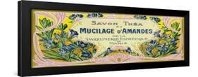 Mucilage D' Amandes Soap Label - Paris, France-Lantern Press-Framed Art Print