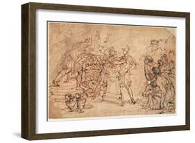 Mucius Scaevola before Porsena, 1740s-Gasparo Diziani-Framed Giclee Print