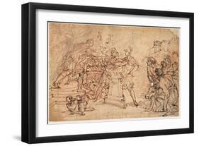 Mucius Scaevola before Porsena, 1740s-Gasparo Diziani-Framed Giclee Print