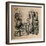 'Mucius Scaevola before Porsenna', 1852-John Leech-Framed Giclee Print