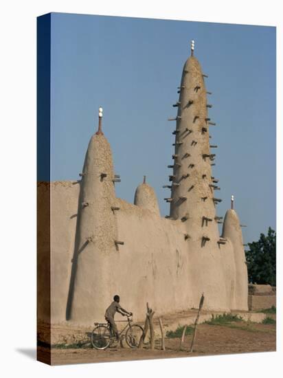 Mud Built Minaret and Mosque, Koupela, Burkina Faso, Africa-Ian Griffiths-Stretched Canvas