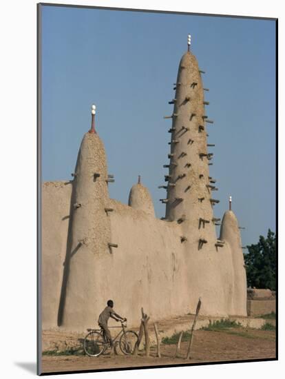 Mud Built Minaret and Mosque, Koupela, Burkina Faso, Africa-Ian Griffiths-Mounted Photographic Print