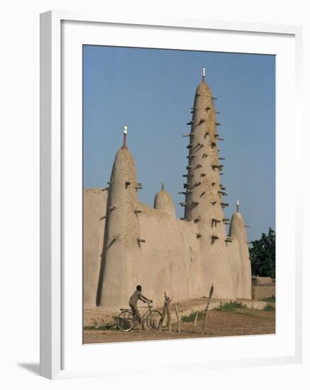 Mud Built Minaret and Mosque, Koupela, Burkina Faso, Africa-Ian Griffiths-Framed Photographic Print