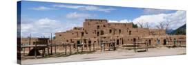 Mud Houses in a Village, Taos Pueblo, New Mexico, USA-null-Stretched Canvas