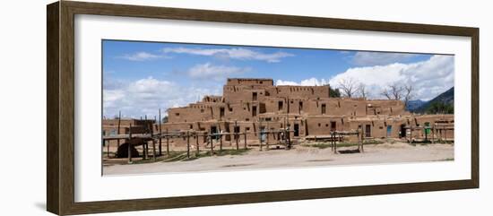 Mud Houses in a Village, Taos Pueblo, New Mexico, USA-null-Framed Photographic Print