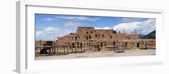 Mud Houses in a Village, Taos Pueblo, New Mexico, USA-null-Framed Photographic Print