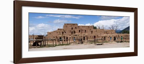 Mud Houses in a Village, Taos Pueblo, New Mexico, USA-null-Framed Photographic Print