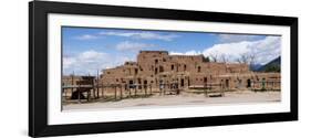 Mud Houses in a Village, Taos Pueblo, New Mexico, USA-null-Framed Photographic Print