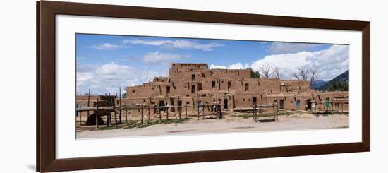 Mud Houses in a Village, Taos Pueblo, New Mexico, USA-null-Framed Photographic Print