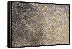 Mud Patterns on Beach. East Guyana-Pete Oxford-Framed Stretched Canvas