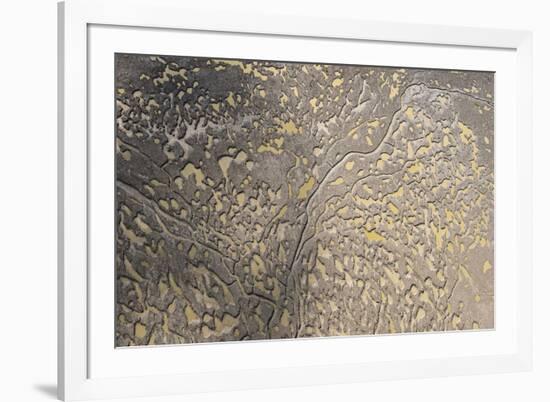 Mud Patterns on Beach. East Guyana-Pete Oxford-Framed Photographic Print