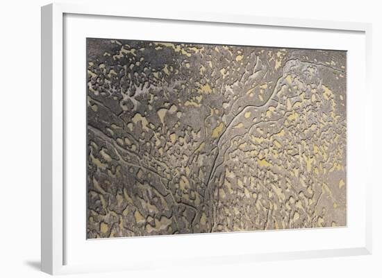 Mud Patterns on Beach. East Guyana-Pete Oxford-Framed Photographic Print