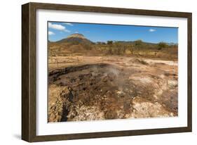 Mud Pots, Fumaroles and Dormant Volcan Santa Clara at the San Jacinto Volcanic Thermal Area-Rob Francis-Framed Photographic Print