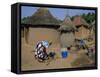 Mud Village, Huts, Mandi Region, Mali, Africa-Bruno Morandi-Framed Stretched Canvas