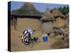 Mud Village, Huts, Mandi Region, Mali, Africa-Bruno Morandi-Stretched Canvas