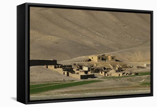 Mud village in Bamiyan Province, Afghanistan, Asia-Alex Treadway-Framed Stretched Canvas