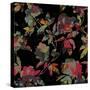 Mudan Silhouette Floral-Bill Jackson-Stretched Canvas