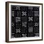 Mudcloth Black III-Ellie Roberts-Framed Art Print