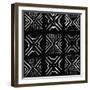 Mudcloth Black V-Ellie Roberts-Framed Art Print