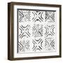 Mudcloth White IV-Ellie Roberts-Framed Art Print