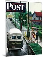 "Muddied by Dry Cleaning Truck," Saturday Evening Post Cover, October 2, 1948-Stevan Dohanos-Mounted Giclee Print