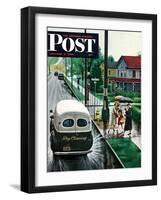 "Muddied by Dry Cleaning Truck," Saturday Evening Post Cover, October 2, 1948-Stevan Dohanos-Framed Giclee Print