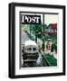 "Muddied by Dry Cleaning Truck," Saturday Evening Post Cover, October 2, 1948-Stevan Dohanos-Framed Giclee Print