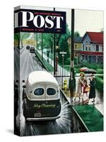 "Muddied by Dry Cleaning Truck," Saturday Evening Post Cover, October 2, 1948-Stevan Dohanos-Stretched Canvas