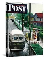 "Muddied by Dry Cleaning Truck," Saturday Evening Post Cover, October 2, 1948-Stevan Dohanos-Stretched Canvas