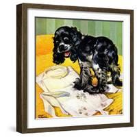 "Muddy Paw Prints," December 6, 1947-Albert Staehle-Framed Premium Giclee Print