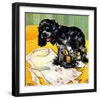 "Muddy Paw Prints," December 6, 1947-Albert Staehle-Framed Premium Giclee Print