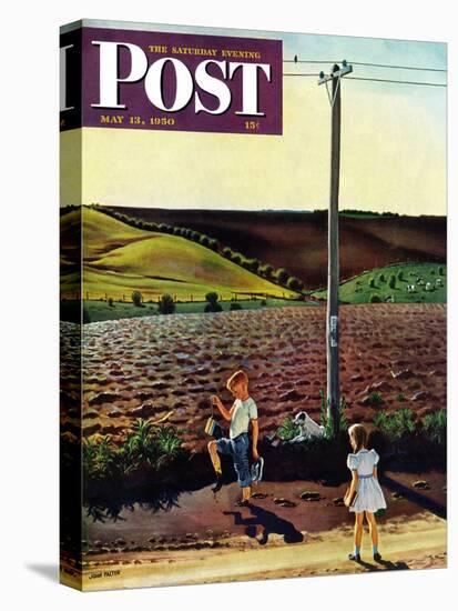 "Muddy Walk Home" Saturday Evening Post Cover, May 13, 1950-John Falter-Stretched Canvas