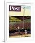 "Muddy Walk Home" Saturday Evening Post Cover, May 13, 1950-John Falter-Framed Giclee Print