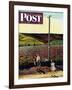 "Muddy Walk Home" Saturday Evening Post Cover, May 13, 1950-John Falter-Framed Giclee Print