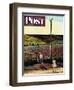 "Muddy Walk Home" Saturday Evening Post Cover, May 13, 1950-John Falter-Framed Giclee Print