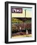 "Muddy Walk Home" Saturday Evening Post Cover, May 13, 1950-John Falter-Framed Giclee Print